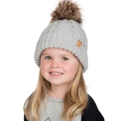 Kids Cable Knit Beanies | Grey