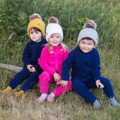 Kids Cable Knit Beanies | Grey