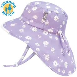 Kids Cotton Adventure Hats | Purple Daisy
