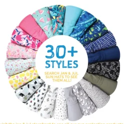 Kids Cotton Adventure Hats | Grey Herringbone
