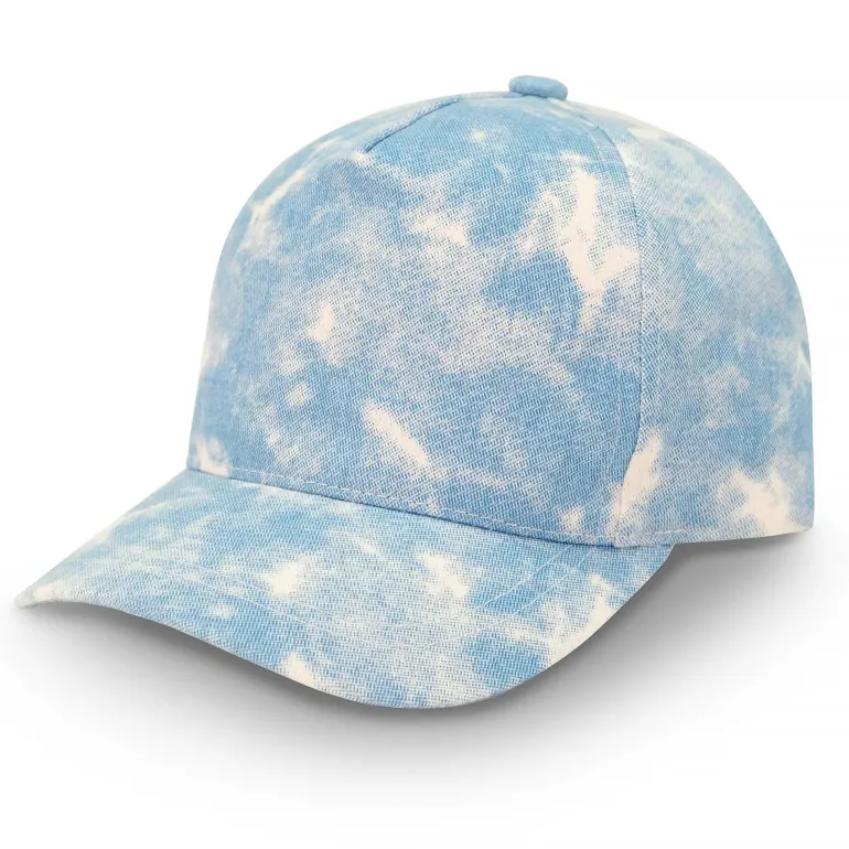 Kids Cotton Baseball Caps | Blue Tie-Dye
