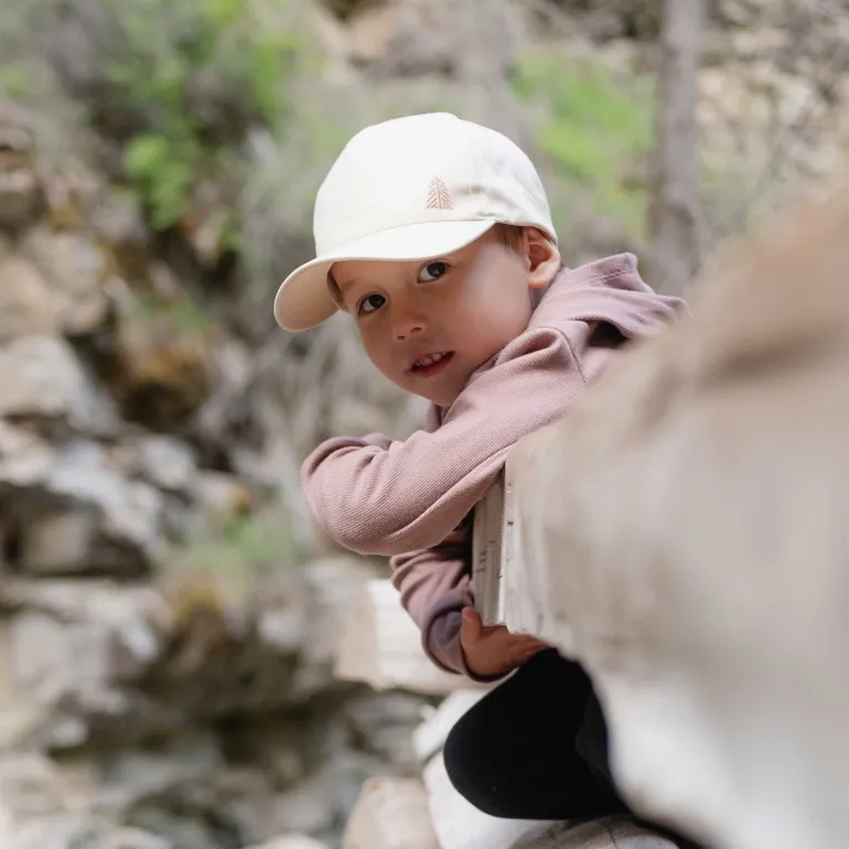 Kids Cotton Baseball Caps | Beige