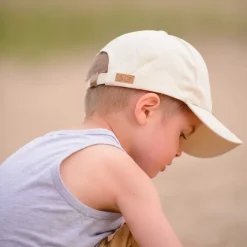 Kids Cotton Baseball Caps | Beige