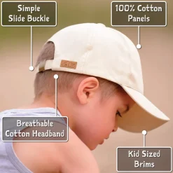 Kids Cotton Baseball Caps | Black