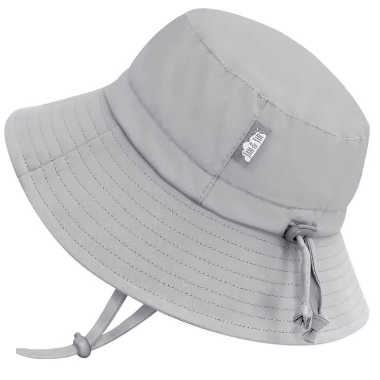 Kids Cotton Bucket Hats | Grey