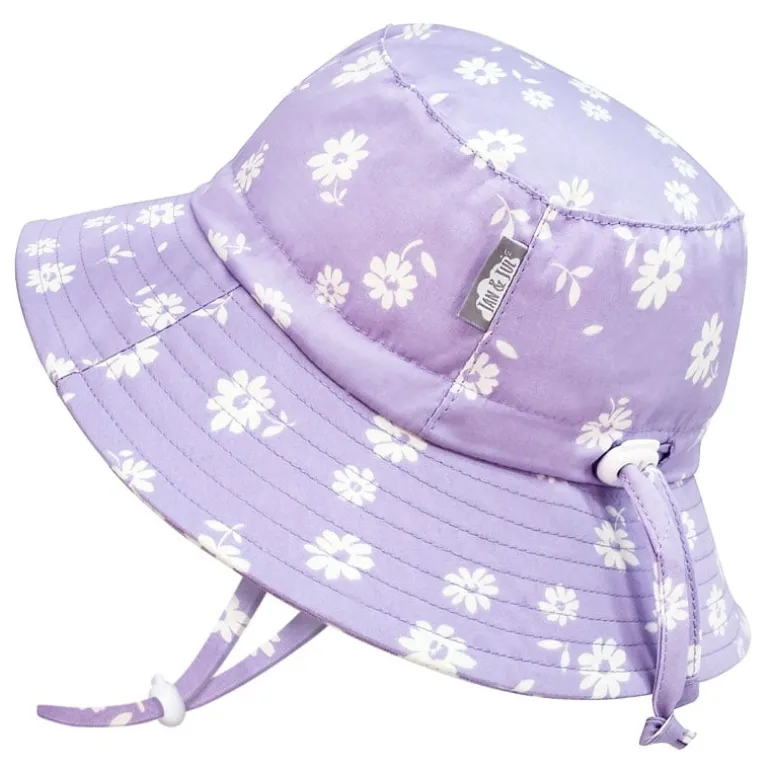 Kids Cotton Bucket Hats | Purple Daisy