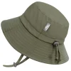 Kids Cotton Bucket Hats | Army Green