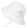 Kids Cotton Bucket Hats | White