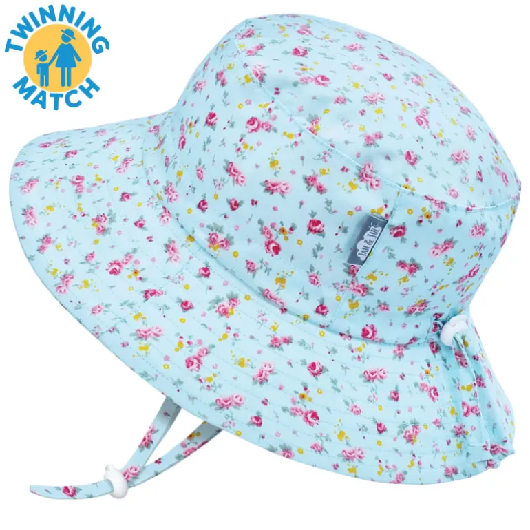 Kids Cotton Bucket Hats | Retro Rose