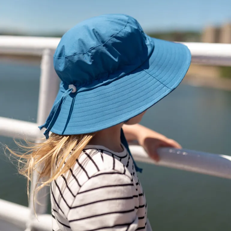 Kids Cotton Bucket Hats | Atlantic Blue