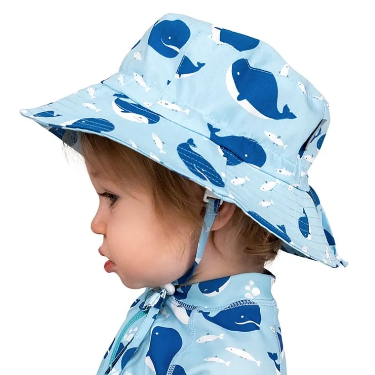 Kids Cotton Bucket Hats | Blue Whale