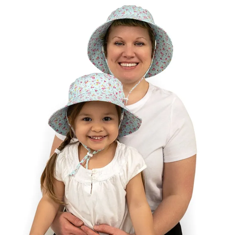 Kids Cotton Bucket Hats | Retro Rose