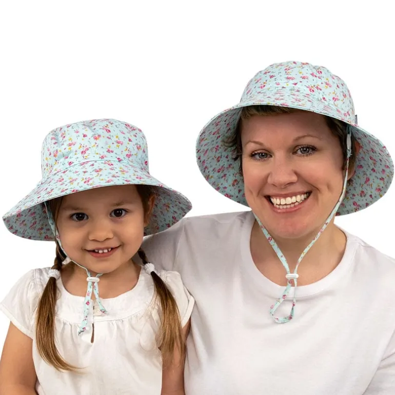 Kids Cotton Bucket Hats | Retro Rose