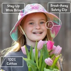 Kids Cotton Bucket Hats | Retro Rose