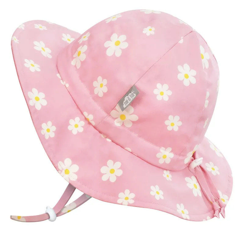 Kids Cotton Floppy Hats | Pink Daisy