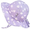 Kids Cotton Floppy Hats | Purple Daisy