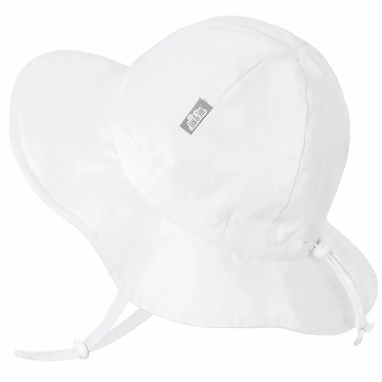 Kids Cotton Floppy Hats | White
