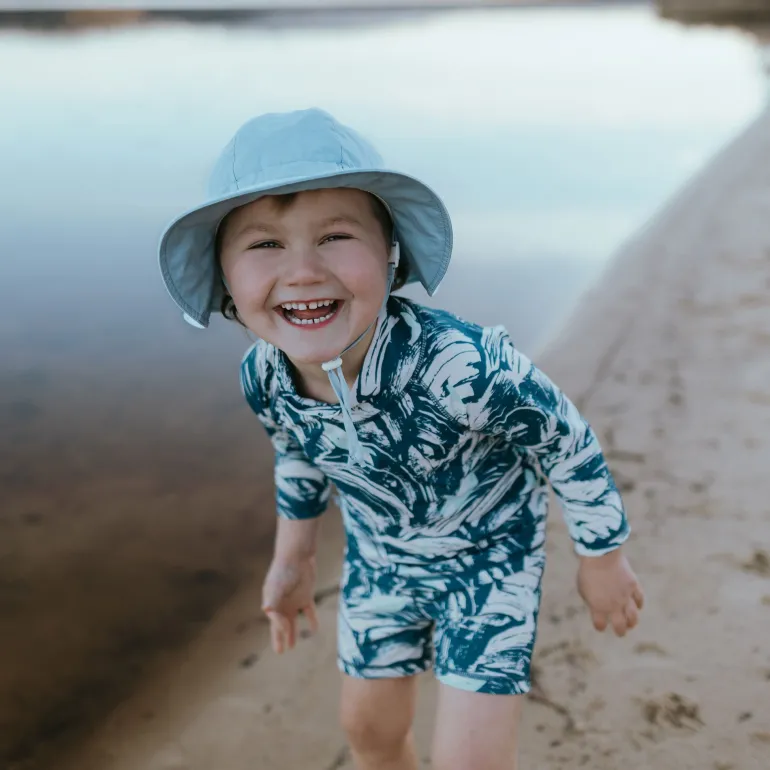 Kids Cotton Floppy Hats | Light Blue