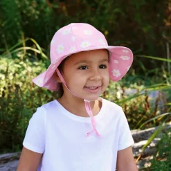 Kids Cotton Floppy Hats | Pink Daisy