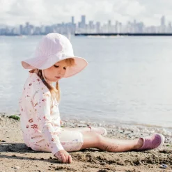 Kids Cotton Floppy Hats | Pink Stripes