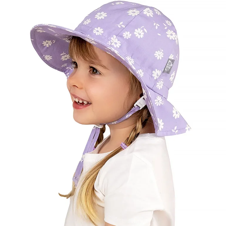 Kids Cotton Floppy Hats | Purple Daisy