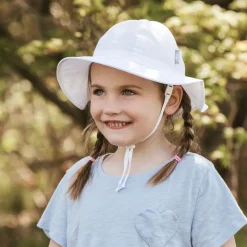 Kids Cotton Floppy Hats | White