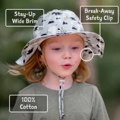 Kids Cotton Floppy Hats | Grey
