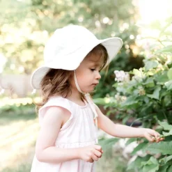 Kids Cotton Floppy Hats | White Eyelet