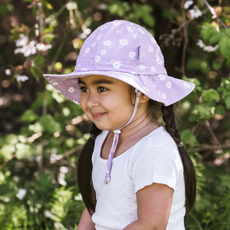 Kids Cotton Floppy Hats | Purple Daisy