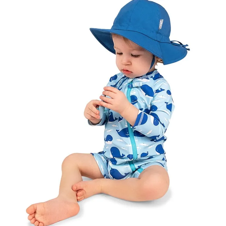 Kids Cotton Floppy Hats | Atlantic Blue