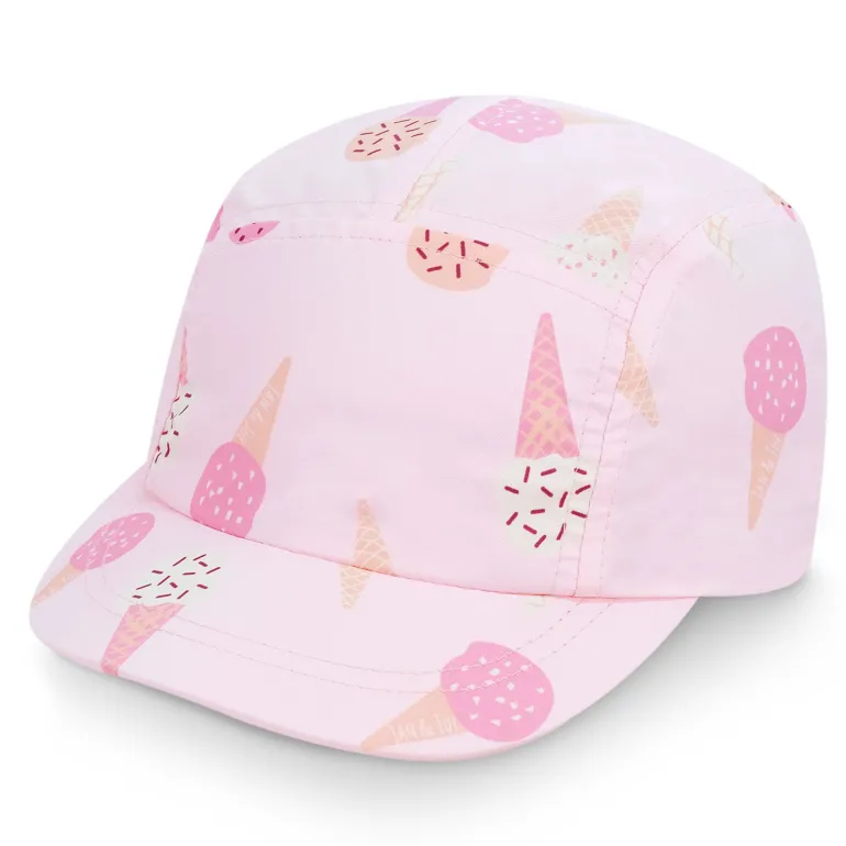 Kids Five Panel SunLite Caps | Pink Ice Cream