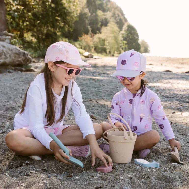 Kids Five Panel SunLite Caps | Pink Ice Cream