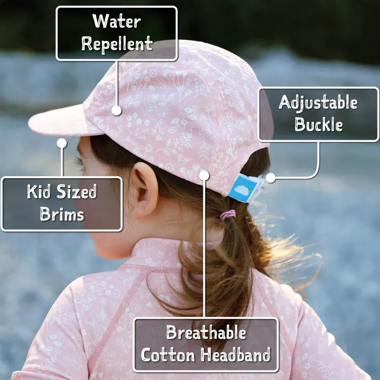Kids Five Panel SunLite Caps | Pink Prairie