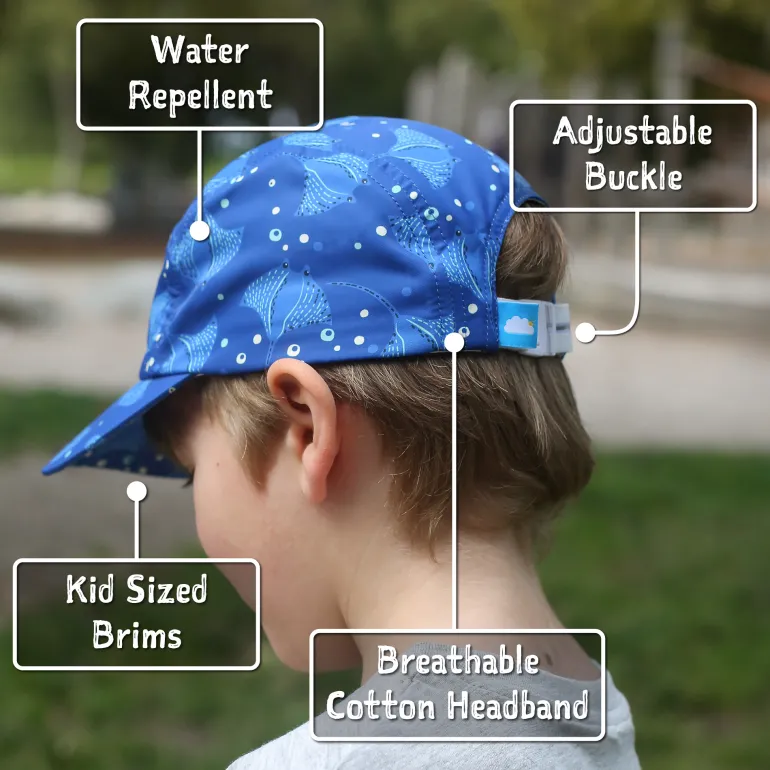 Kids Five Panel SunLite Caps | Manta Ray