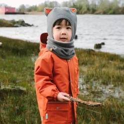 Kids Fleece Animal Hats | Grey Fox