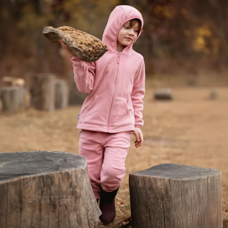Kids Fleece Jacket | Dusty Pink