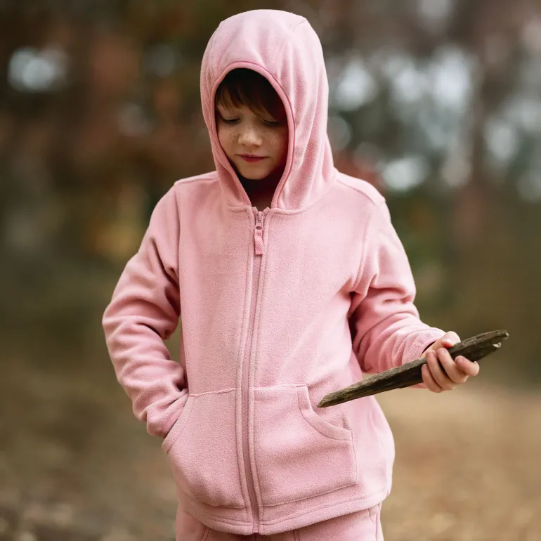 Kids Fleece Jacket | Dusty Pink