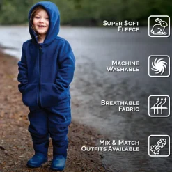 Kids Fleece Jacket | Navy