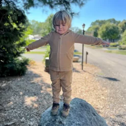 Kids Fleece Jacket | Soft Brown