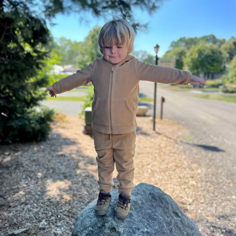 Kids Fleece Jacket | Soft Brown