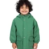 Kids Fleece Lined Rain Jackets | Fern Green