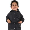 Kids Fleece Lined Rain Jackets | Black