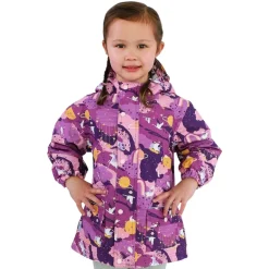 Kids Fleece Lined Rain Jackets | Purple Dream