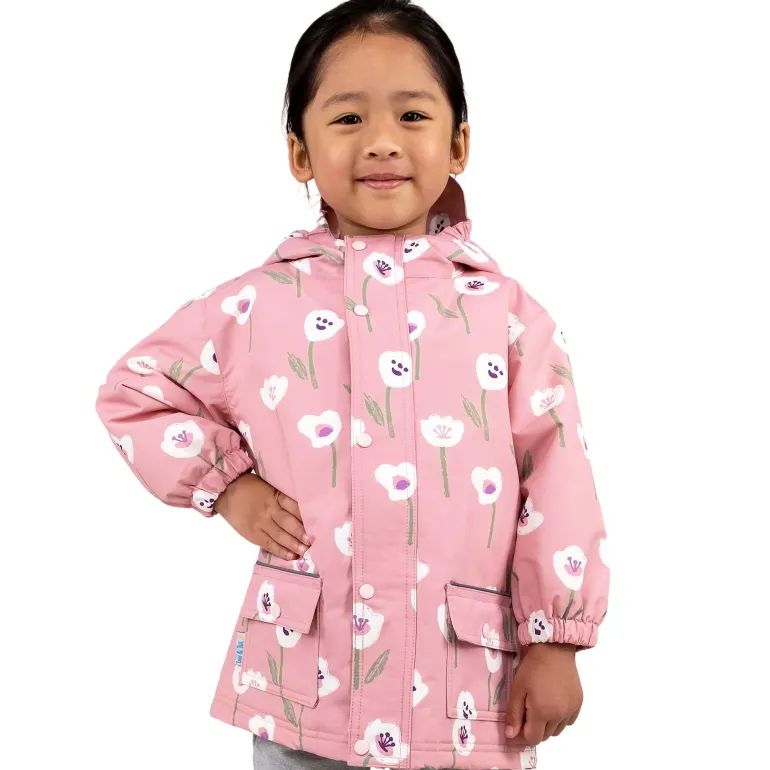 Kids Fleece Lined Rain Jackets | White Tulip
