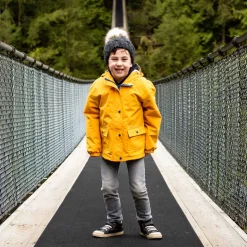 Kids Fleece Lined Rain Jackets | Yellow