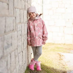 Kids Fleece Lined Rain Jackets | White Tulip