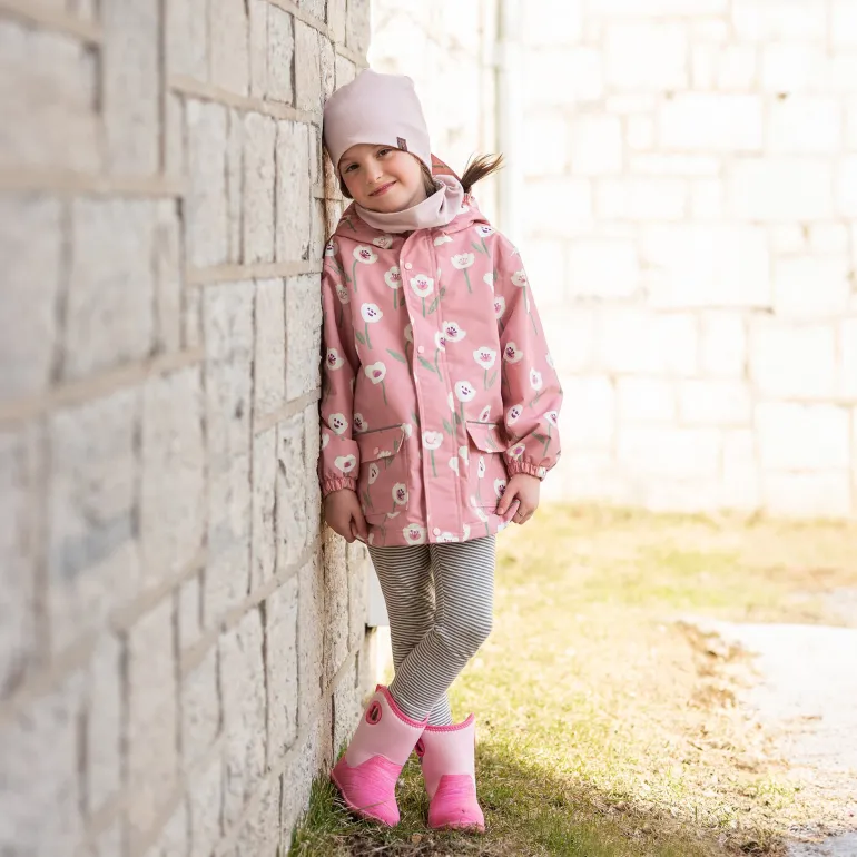 Kids Fleece Lined Rain Jackets | White Tulip