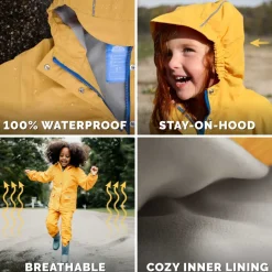 Kids Fleece Lined Rain Jackets | Bear