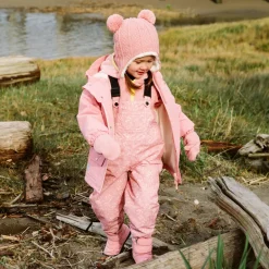 Kids Fleece Lined Rain Overalls | Prairie Flowers