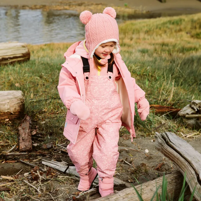 Kids Fleece Lined Rain Overalls | Prairie Flowers